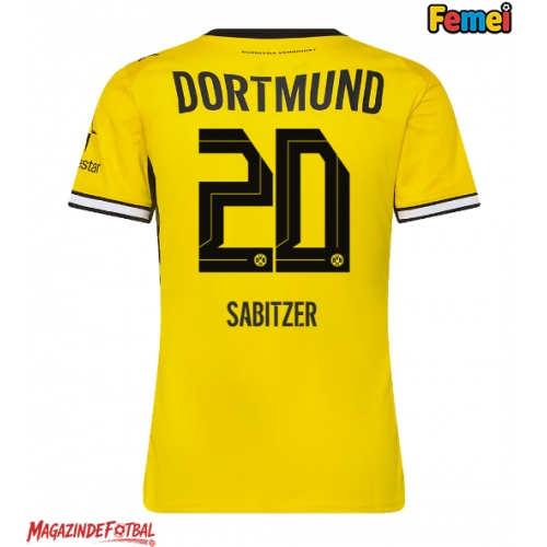 Borussia Dortmund Marcel Sabitzer #20 Tricou Fotbal Replică 2026-27 Femei Acasa Borussia Dortmund Marcel Sabitzer #20 Tricou Fotbal Replică 2026-27 Femei Acasa